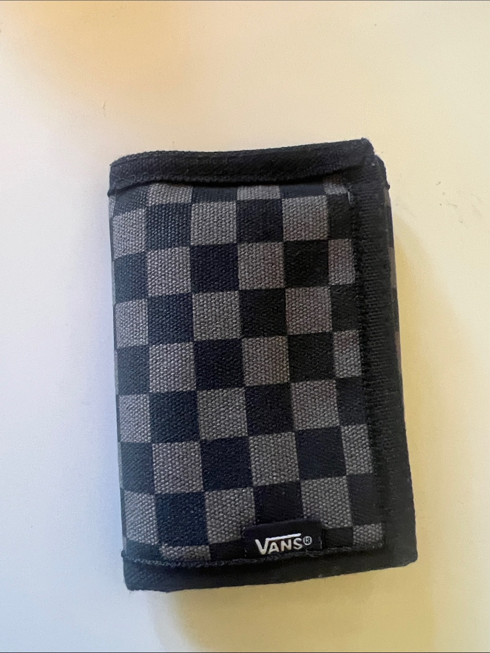 Vans Checkerboard Trifold Wallet - Black & Gray